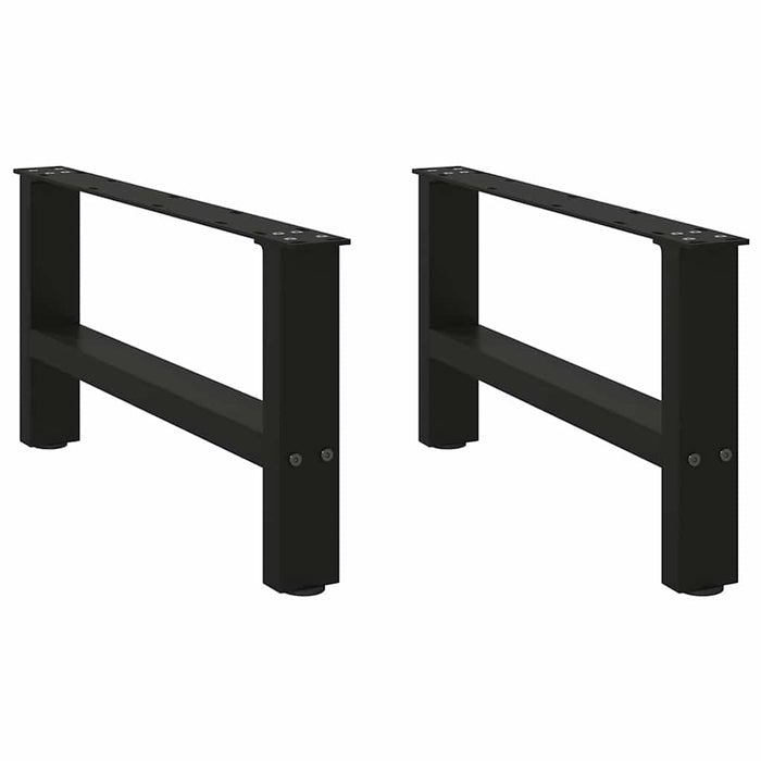 Picioare pentru măsuță de cafea, negru, 2 buc., 60x(30-31) cm, oțel WALTI