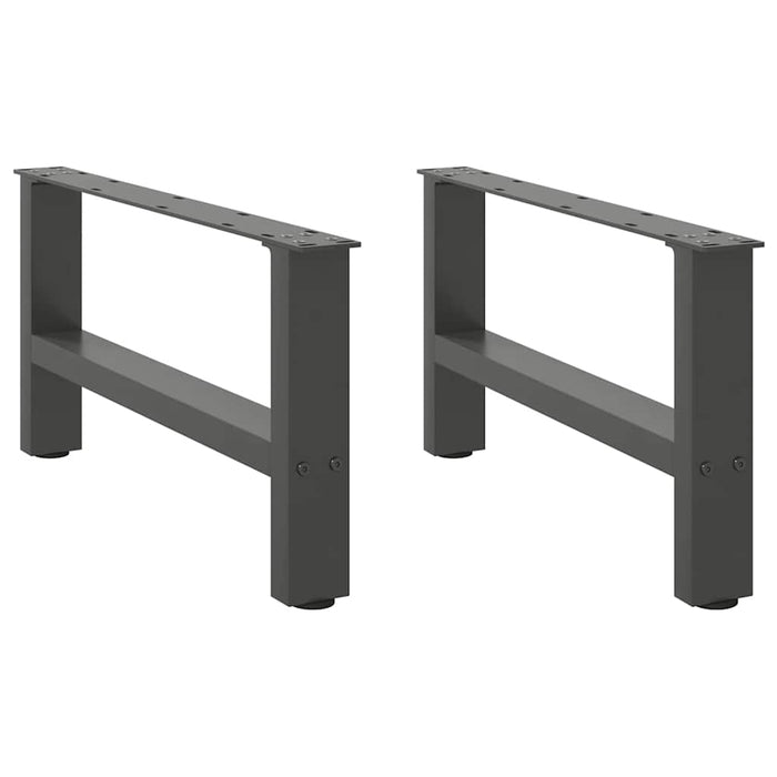 Picioare pentru măsuță de cafea antracit, 2 buc., 70x(30-31) cm, oțel WALTI