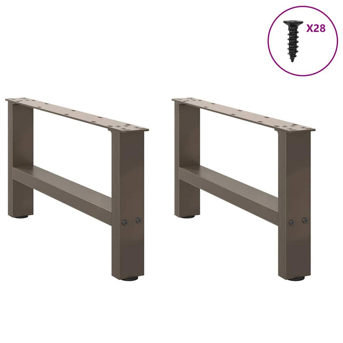 Picioare pentru masă de cafea, oțel natural, 2 buc., 70x(30-31) cm WALTI