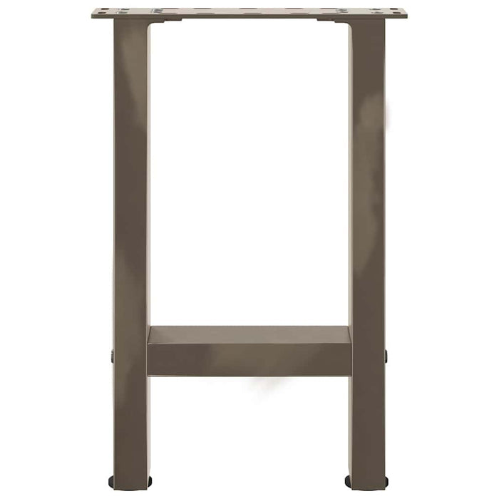 Picioare pentru masă de cafea, oțel natural, 2 buc., 38x(42-43) cm, oțel WALTI