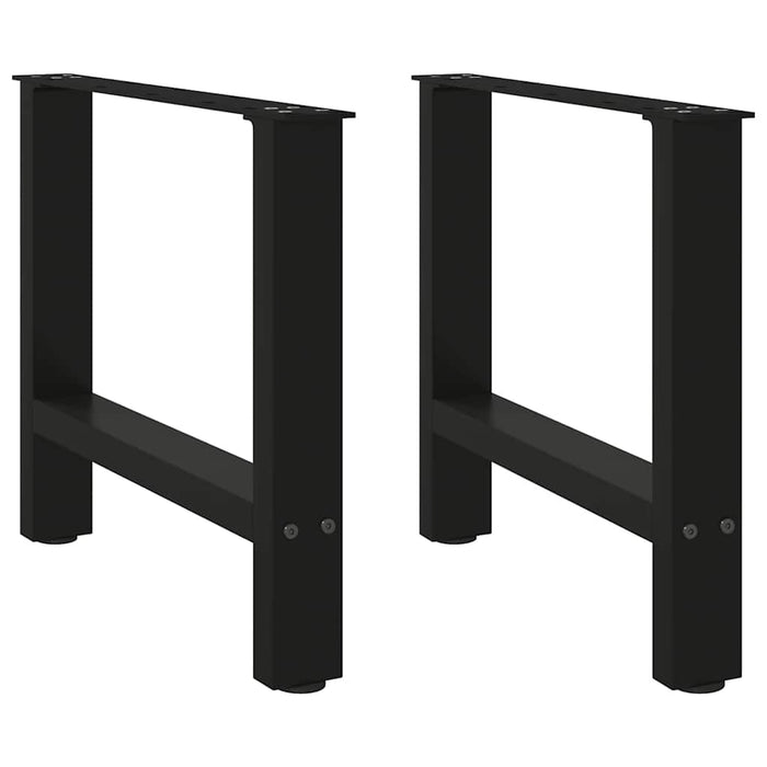 Picioare pentru măsuță de cafea, negru, 2 buc., 50x(42-43) cm, oțel - WALTI WALTI