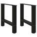Picioare pentru măsuță de cafea, negru, 2 buc., 50x(42-43) cm, oțel - WALTI WALTI