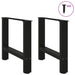 Picioare pentru măsuță de cafea, negru, 2 buc., 50x(42-43) cm, oțel - WALTI WALTI