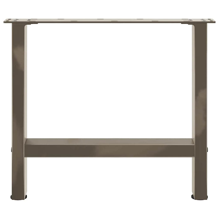 Picioare pentru masă de cafea, oțel natural, 2 buc., 50x(42-43) cm, oțel WALTI