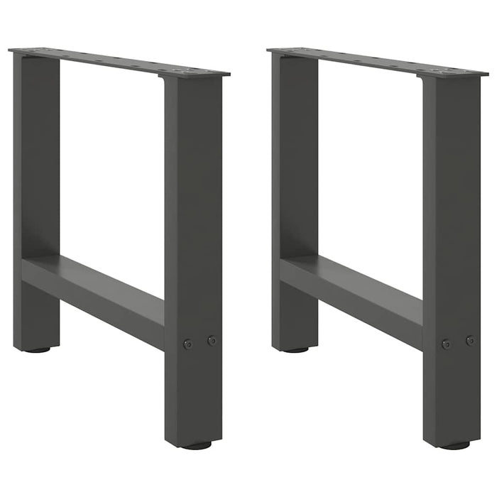 Picioare pentru măsuță de cafea antracit, 2 buc., 60x(42-43) cm, oțel WALTI