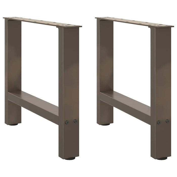 Picioare pentru masă de cafea, oțel natural, 2 buc., 60 x (42-43) cm, oțel WALTI