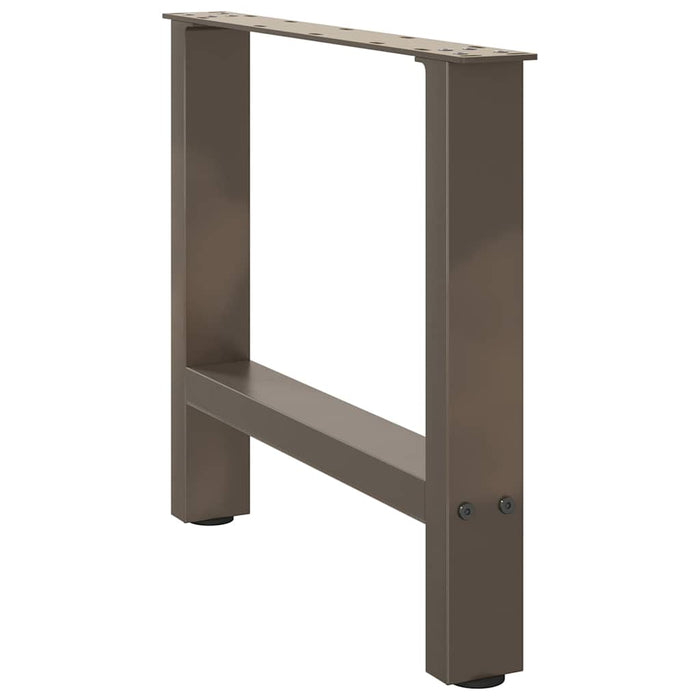 Picioare pentru masă de cafea, oțel natural, 2 buc., 60 x (42-43) cm, oțel WALTI
