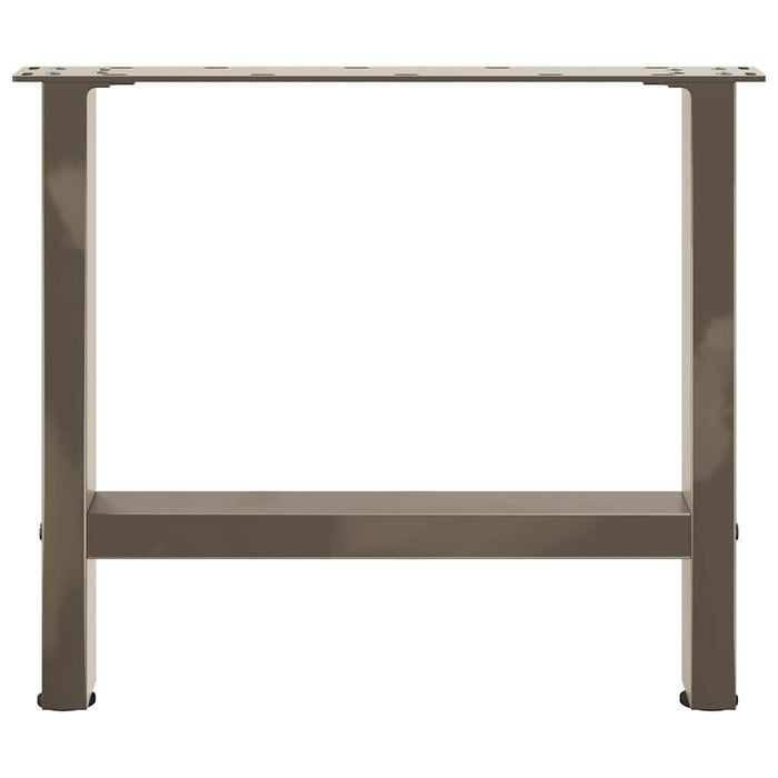 Picioare pentru masă de cafea, oțel natural, 2 buc., 60 x (42-43) cm, oțel WALTI