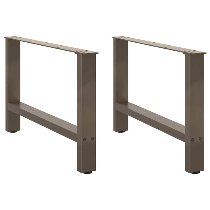 Picioare pentru masă de cafea, oțel natural, 2 buc., 70x(42-43) cm, oțel WALTI