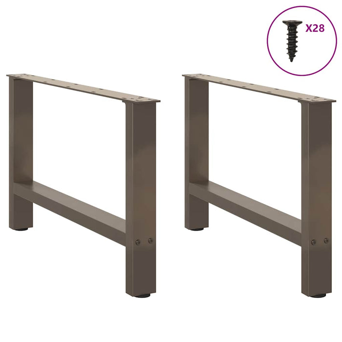 Picioare pentru masă de cafea, oțel natural, 2 buc., 70x(42-43) cm, oțel WALTI