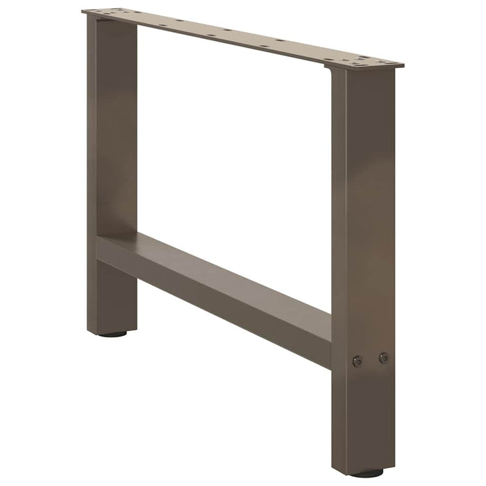 Picioare pentru masă de cafea, oțel natural, 2 buc., 70x(42-43) cm, oțel WALTI