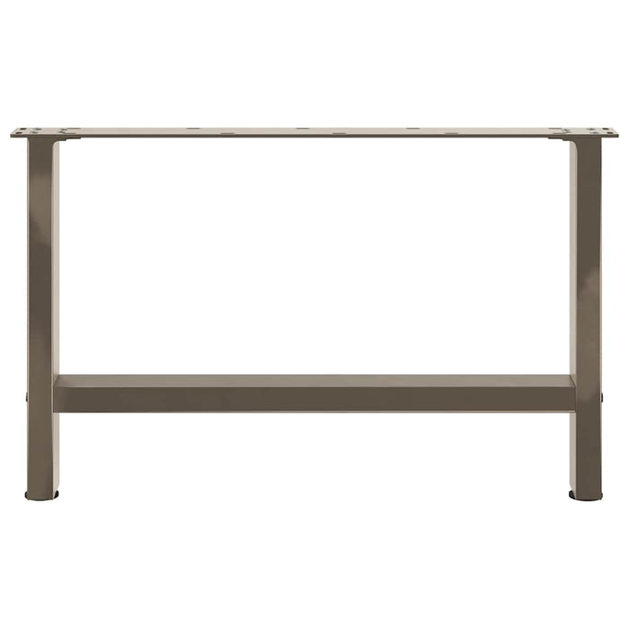 Picioare pentru masă de cafea, oțel natural, 2 buc., 70x(42-43) cm, oțel WALTI