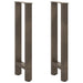 Picioare masă consolă oțel natural 2 buc 38x(72-73) cm oțel - WALTI WALTI