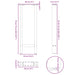 Picioare masă consolă oțel natural 2 buc 38x(72-73) cm oțel - WALTI WALTI