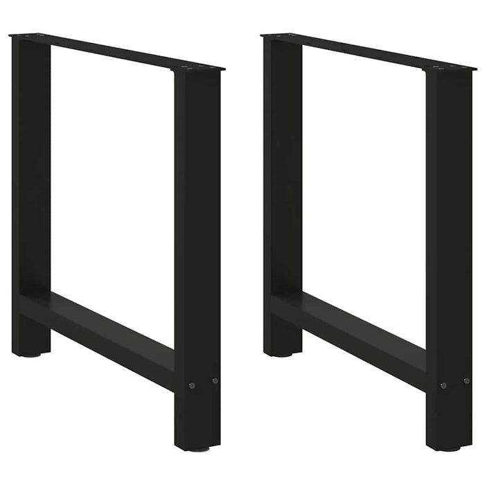 Picioare masă de sufragerie negre, 2 buc., 70x(72-73) cm, oțel WALTI