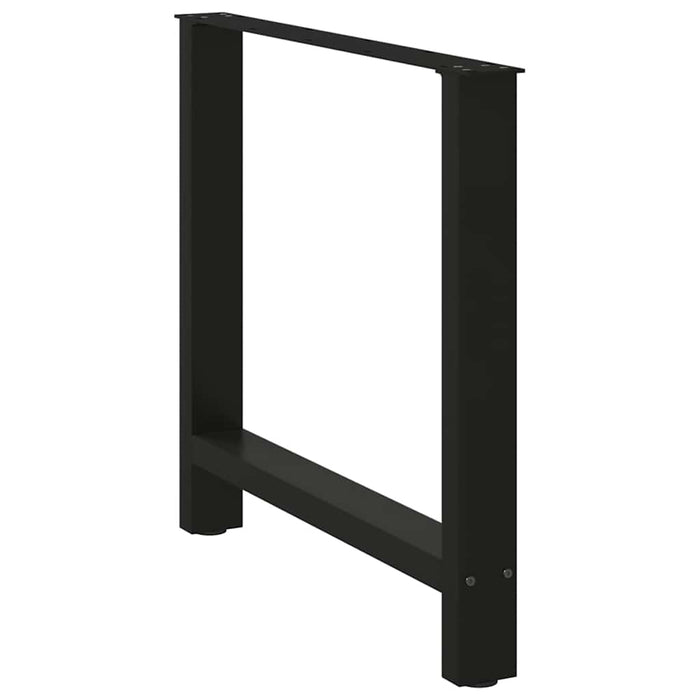 Picioare masă de sufragerie negre, 2 buc., 70x(72-73) cm, oțel WALTI