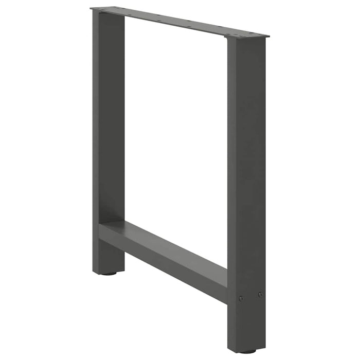 Picioare masă de sufragerie antracit, 2 buc., 70x(72-73) cm, oțel WALTI