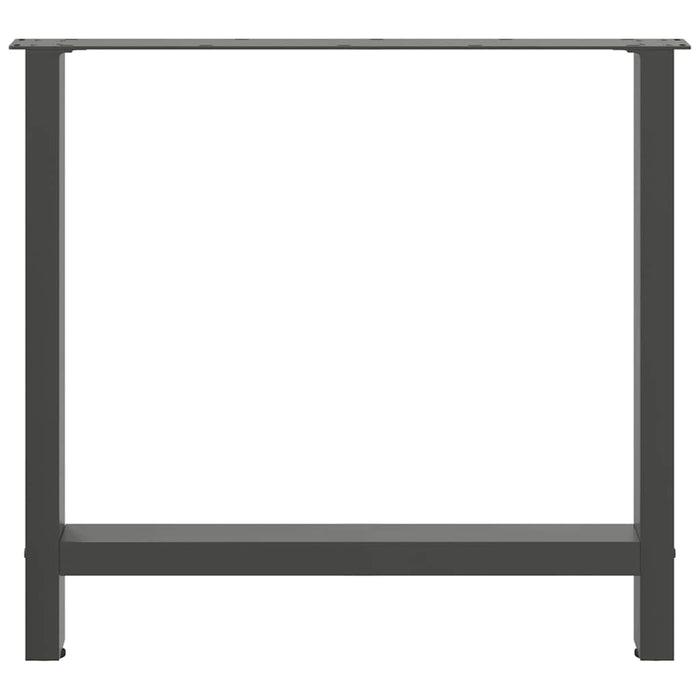 Picioare masă de sufragerie antracit, 2 buc., 70x(72-73) cm, oțel WALTI