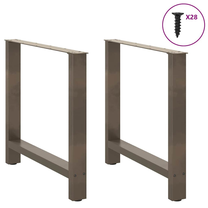 Picioare de masă din oțel natural, 2 buc., 70x(72-73) cm WALTI