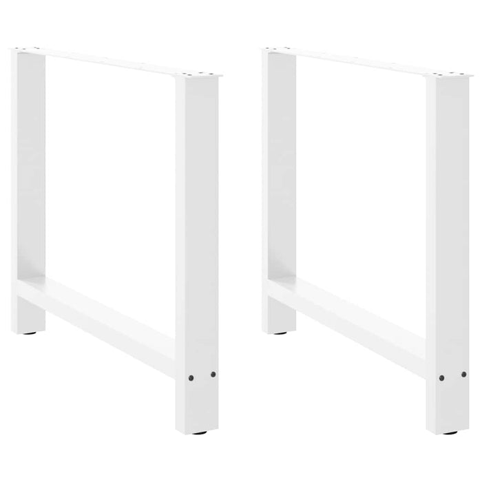Picioare masă de sufragerie albe, 2 buc., 90x(72-73) cm, oțel WALTI