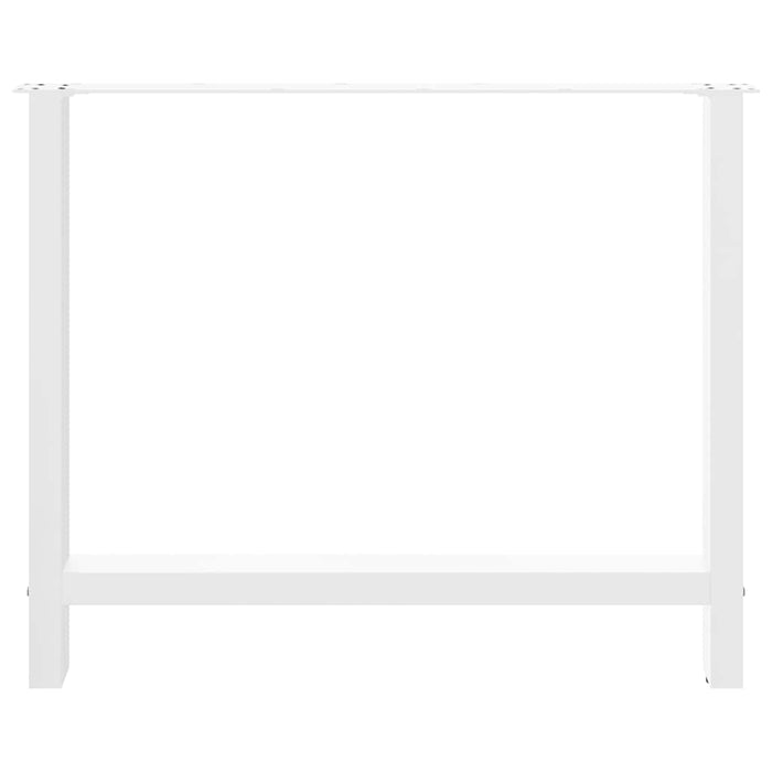 Picioare masă de sufragerie albe, 2 buc., 90x(72-73) cm, oțel WALTI