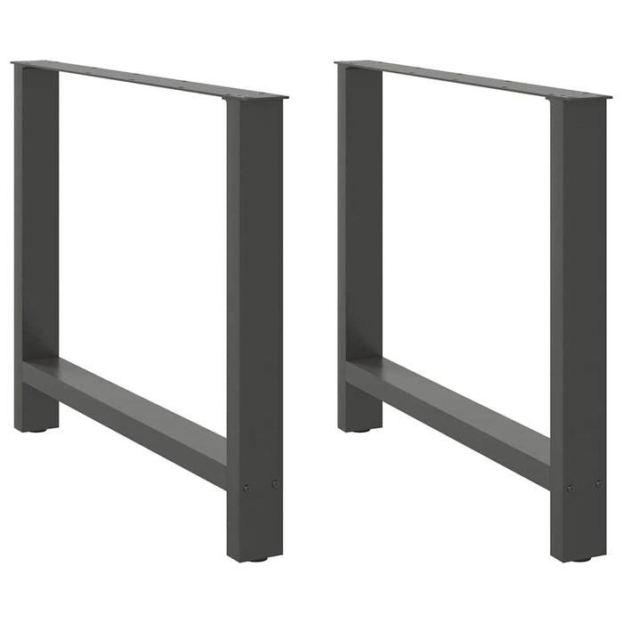 Picioare de masă antracit, 2 buc., 90x(72-73) cm, oțel WALTI