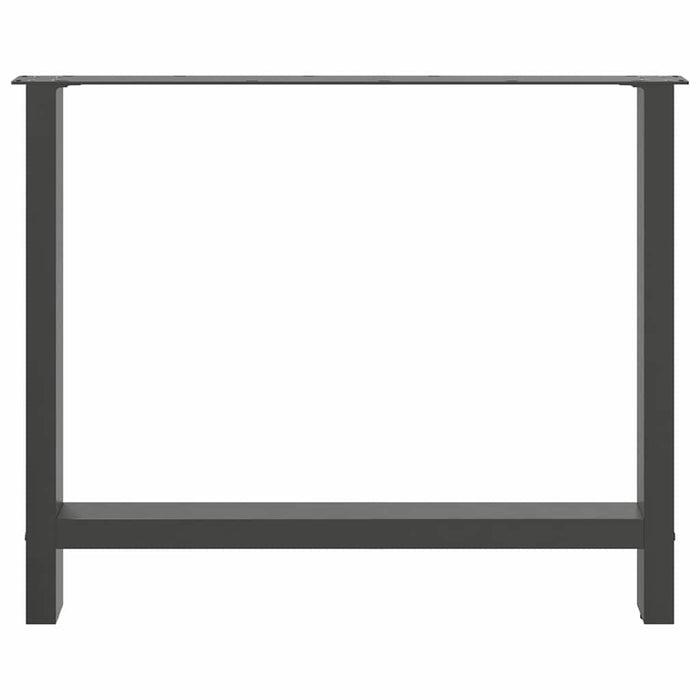 Picioare de masă antracit, 2 buc., 90x(72-73) cm, oțel WALTI