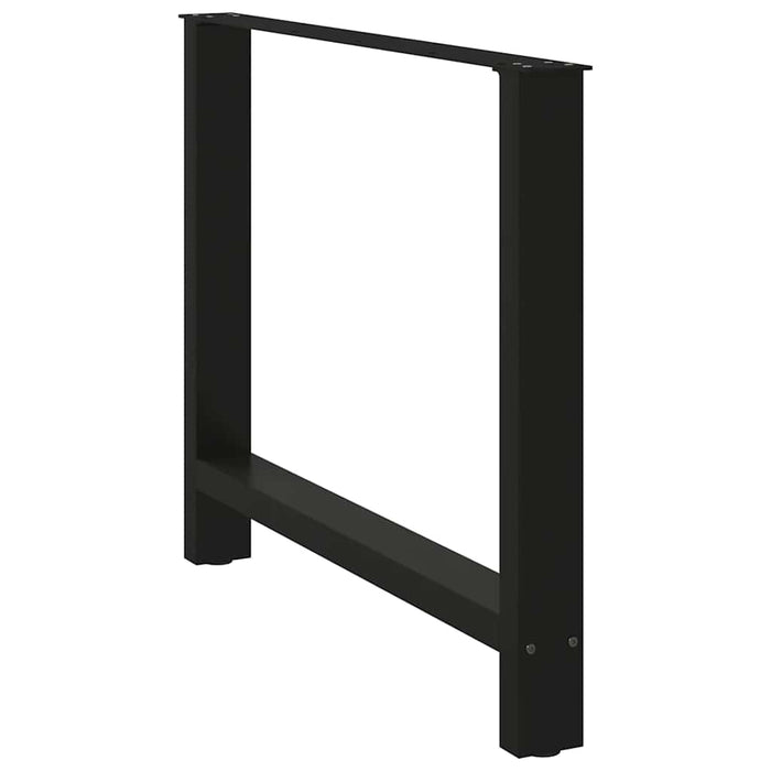 Picioare masă de sufragerie negre, 2 buc., 100x(72-73) cm, oțel WALTI