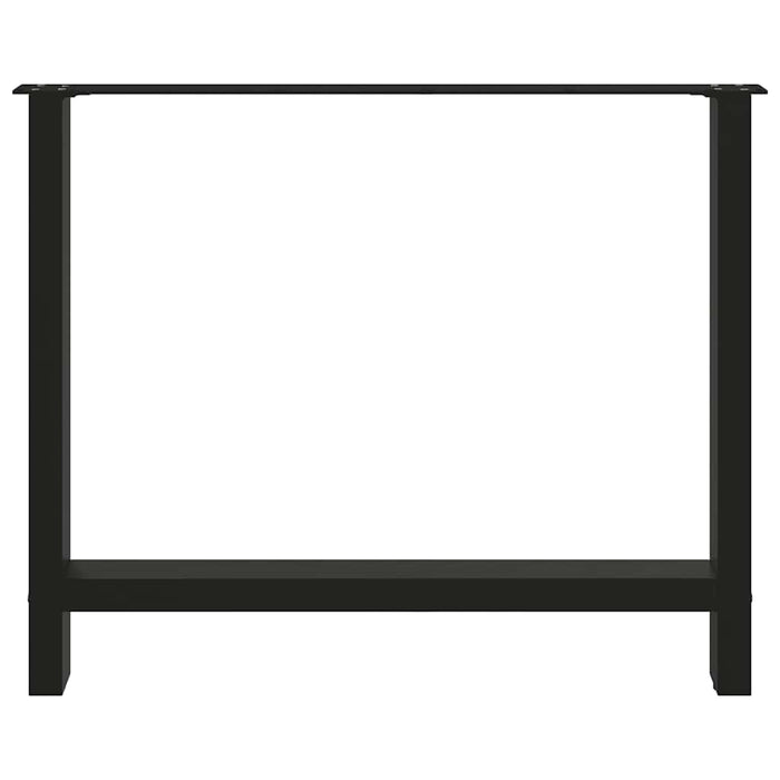 Picioare masă de sufragerie negre, 2 buc., 100x(72-73) cm, oțel WALTI