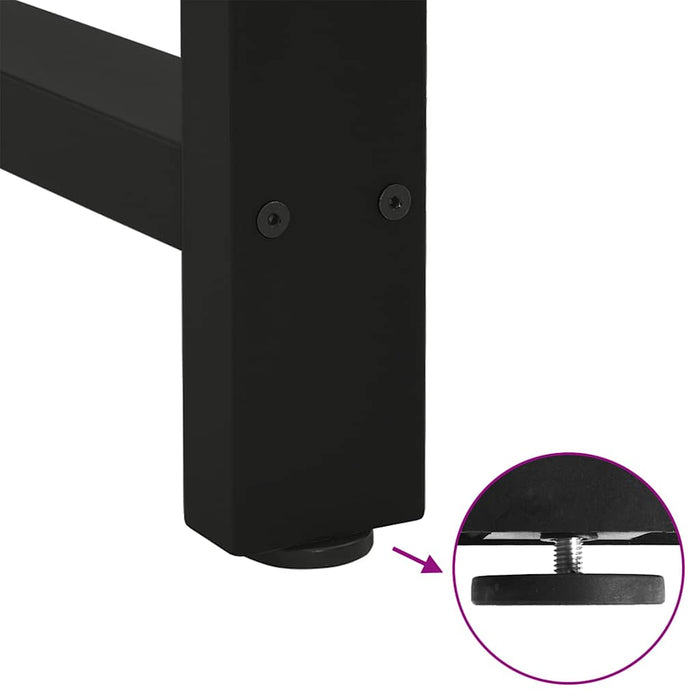 Picioare masă de sufragerie negre, 2 buc., 100x(72-73) cm, oțel WALTI