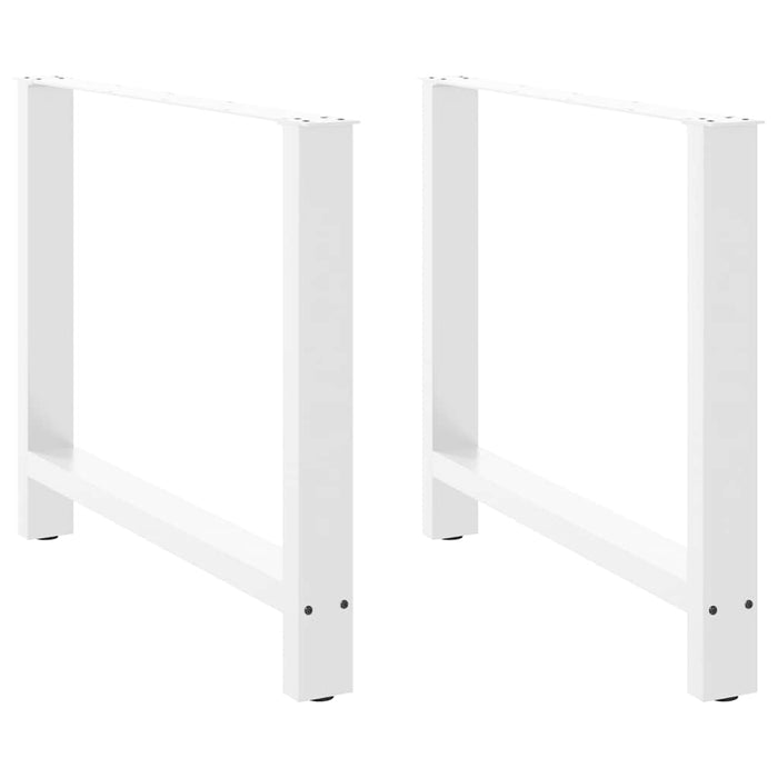 Picioare masă de sufragerie albe, 2 buc., 100x(72-73) cm, oțel - WALTI WALTI