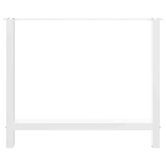 Picioare masă de sufragerie albe, 2 buc., 100x(72-73) cm, oțel - WALTI WALTI