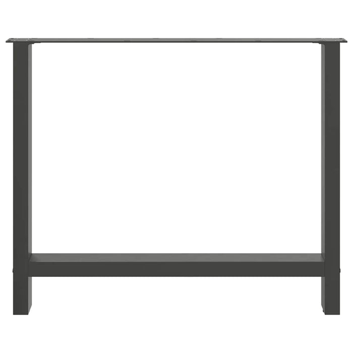 Picioare de masă antracit, 2 buc., 100x(72-73) cm, oțel WALTI