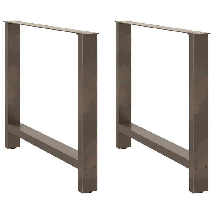 Picioare de masă din oțel natural, 2 buc., 100x(72-73) cm, oțel WALTI