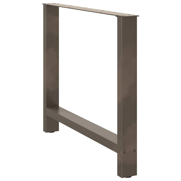 Picioare de masă din oțel natural, 2 buc., 100x(72-73) cm, oțel WALTI
