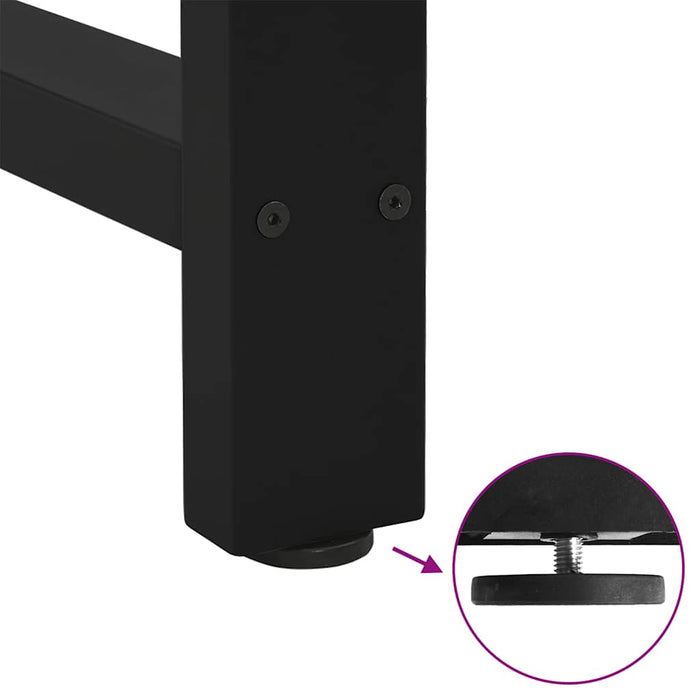 Picioare masă de bar, negre, 2 buc., 40x(90-91) cm, oțel WALTI