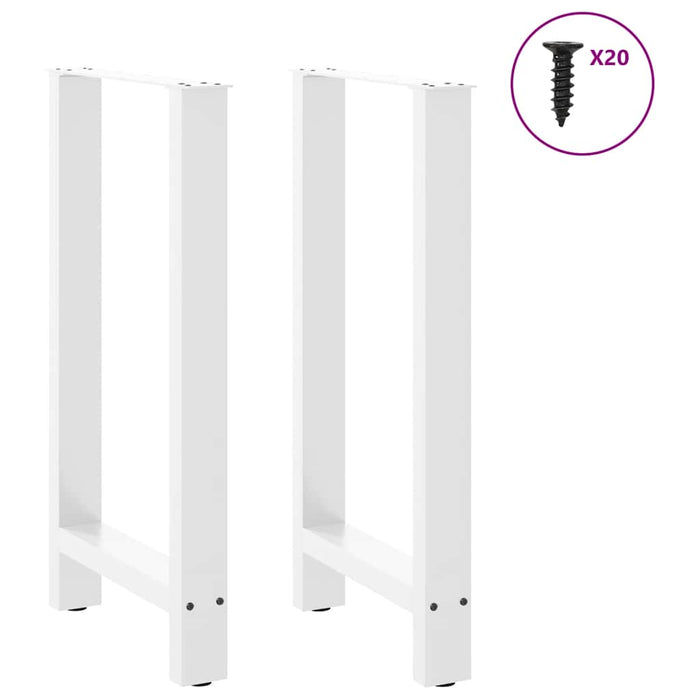 Picioare de masă de bar, albe, 2 buc., 40x(90-91) cm, oțel WALTI