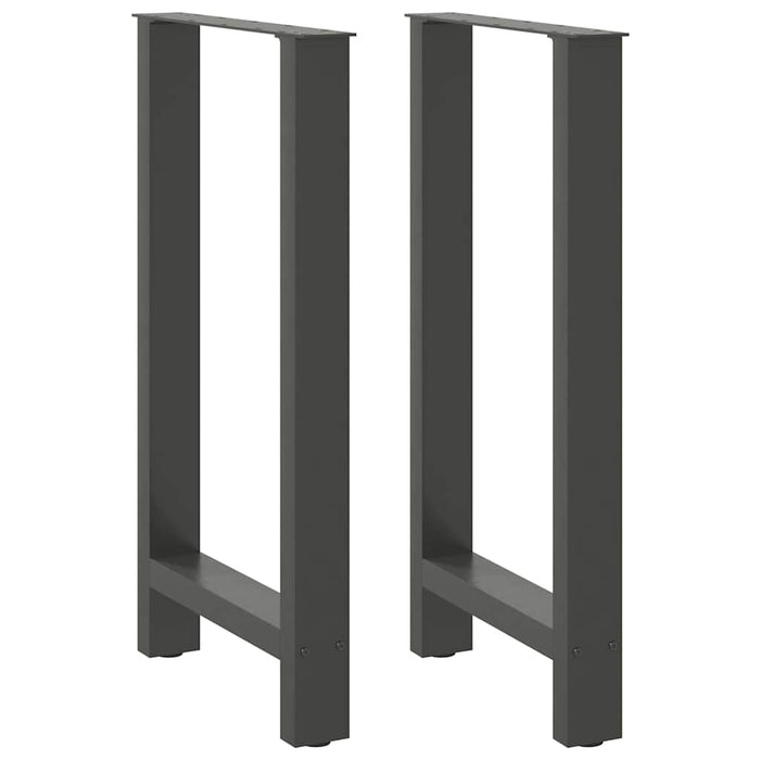Picioare de masă de bar antracit, 2 buc., 40x(90-91) cm, oțel WALTI