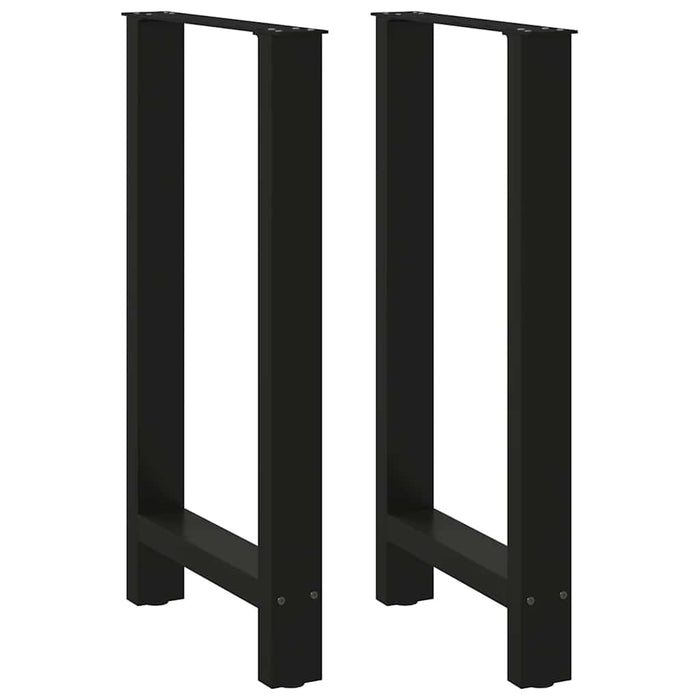 Picioare masă de bar, 2 buc., negru, 50x(90-91) cm, oțel WALTI