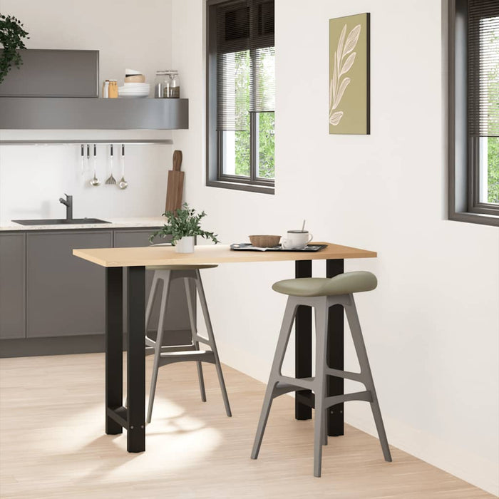 Picioare masă de bar, 2 buc., negru, 50x(90-91) cm, oțel WALTI