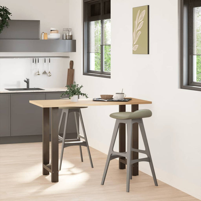 Picioare de masă de bar, oțel natural, 2 buc., 50x(90-91) cm, oțel WALTI