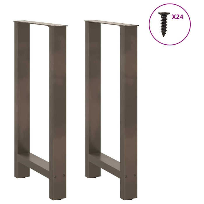 Picioare de masă de bar, oțel natural, 2 buc., 50x(90-91) cm, oțel WALTI