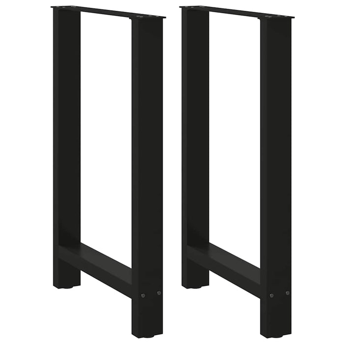 Picioare de masă de bar, negre, 2 buc., 60x(90-91) cm, oțel WALTI