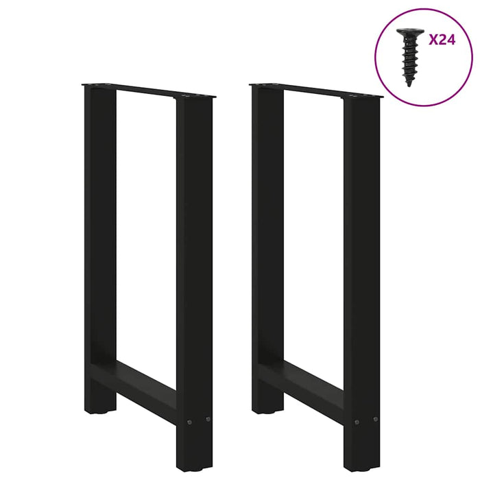 Picioare de masă de bar, negre, 2 buc., 60x(90-91) cm, oțel WALTI