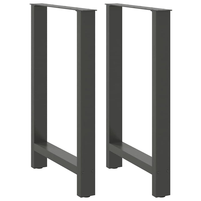 Picioare de masă de bar antracit, 2 buc., 60x(90-91) cm, oțel WALTI