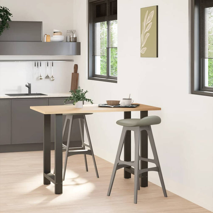 Picioare de masă de bar antracit, 2 buc., 60x(90-91) cm, oțel WALTI