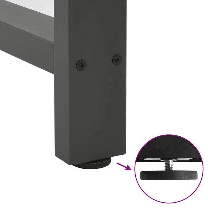 Picioare de masă de bar antracit, 2 buc., 60x(90-91) cm, oțel WALTI