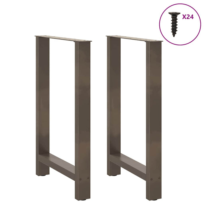 Picioare de masă de bar, oțel natural, 2 buc., 60x(90-91) cm, oțel - WALTI WALTI