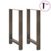 Picioare de masă de bar, oțel natural, 2 buc., 60x(90-91) cm, oțel - WALTI WALTI