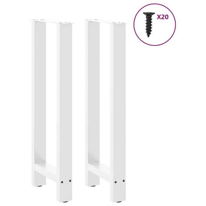 Picioare de masă de bar, albe, 2 buc., 40x(100-101) cm, oțel - WALTI WALTI